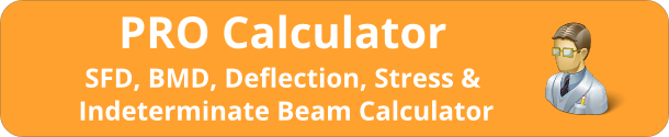 PRO Calculator (SFD, BMD, Deflection, Stress, Indeterminate Beams)