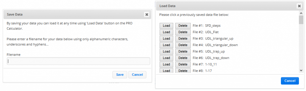 Save & Load Data to the PRO Calculator