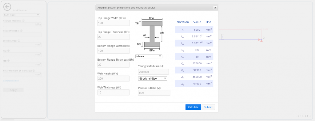 Add Sections to your Frames for Deflection and Stress Analysis!